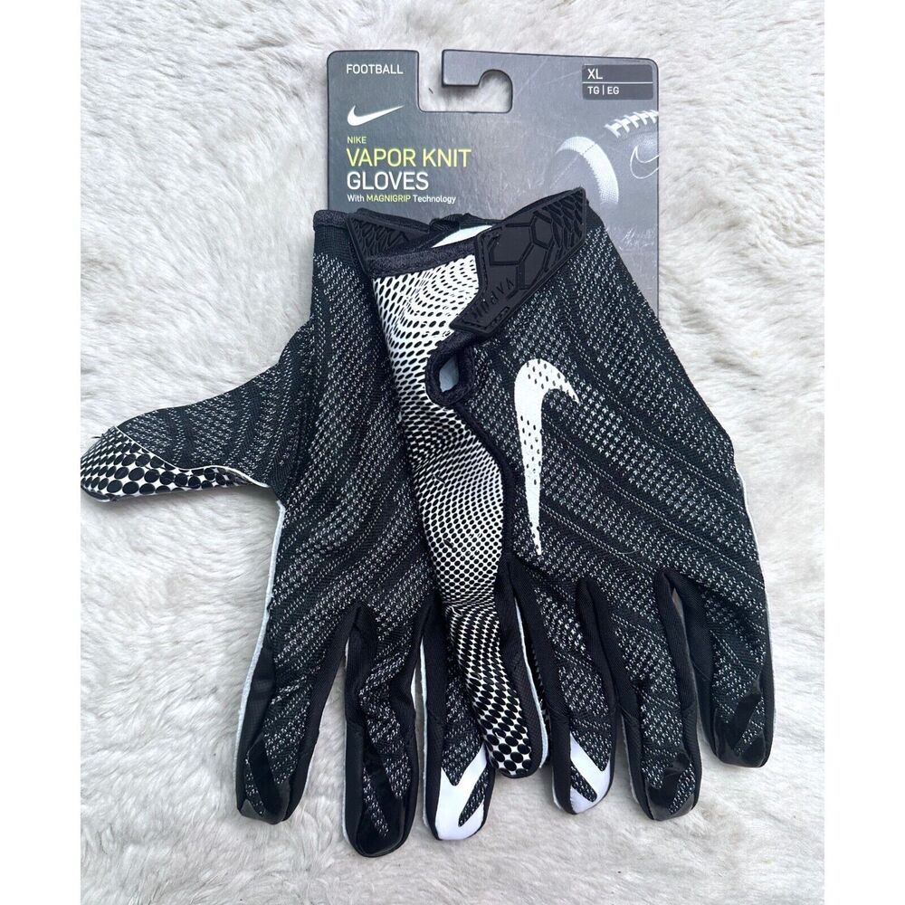 Nike Mens XL Vapor Knit Receiver Football Gloves Magnigrip  Black CJ9343 091 NEW